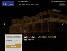 Tablet Screenshot of hoteloriongoa.com